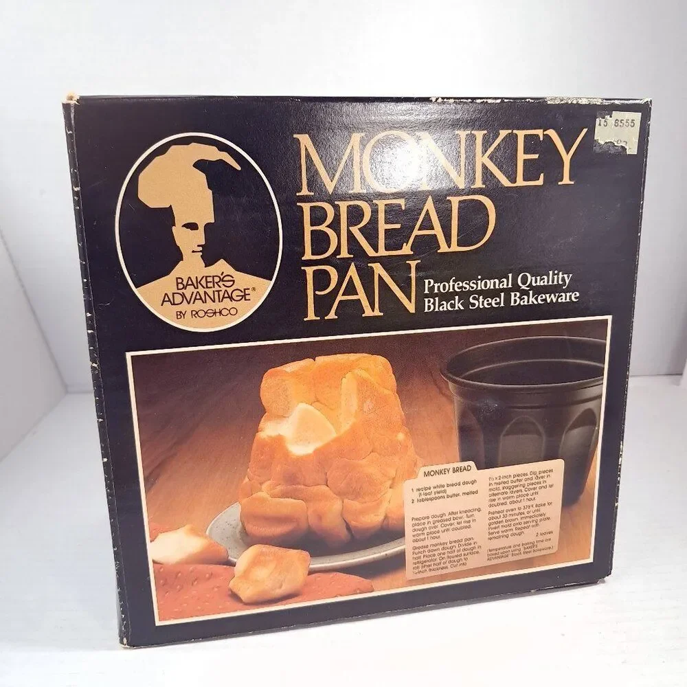 NEW Baker's Advantage Roshco Monkey Bread Pan‎ Vintage USA bakers black Steel